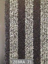 Овальный грязезащитный коврик Zebra 71 0.5х0.8 серо черн.