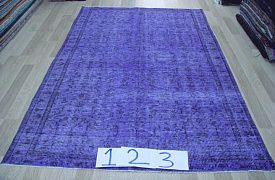 Ковер из шерсти синий винтажный ручной работы Vintage Look at Me P-123