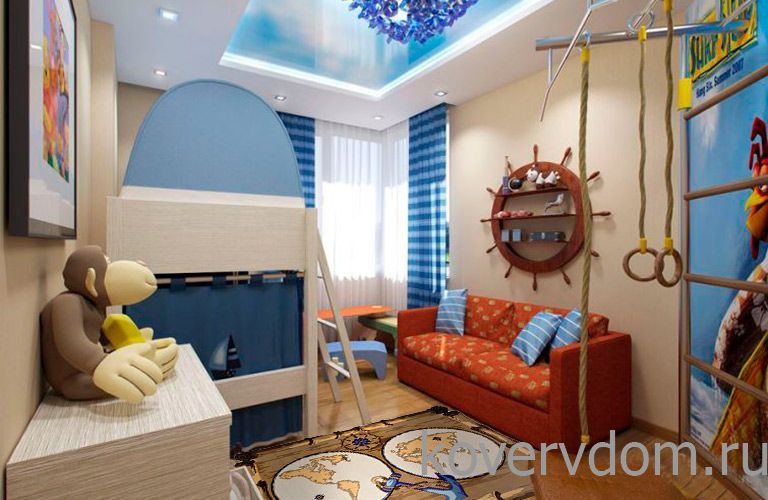 Детский ковер МОРСКОЙ КАРТА МИРА ПИРАТОВ